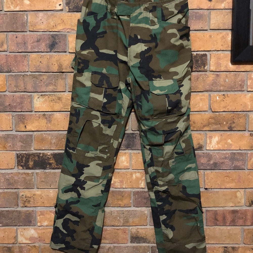 M81 Woodland tactical cargo pants. Not Crye